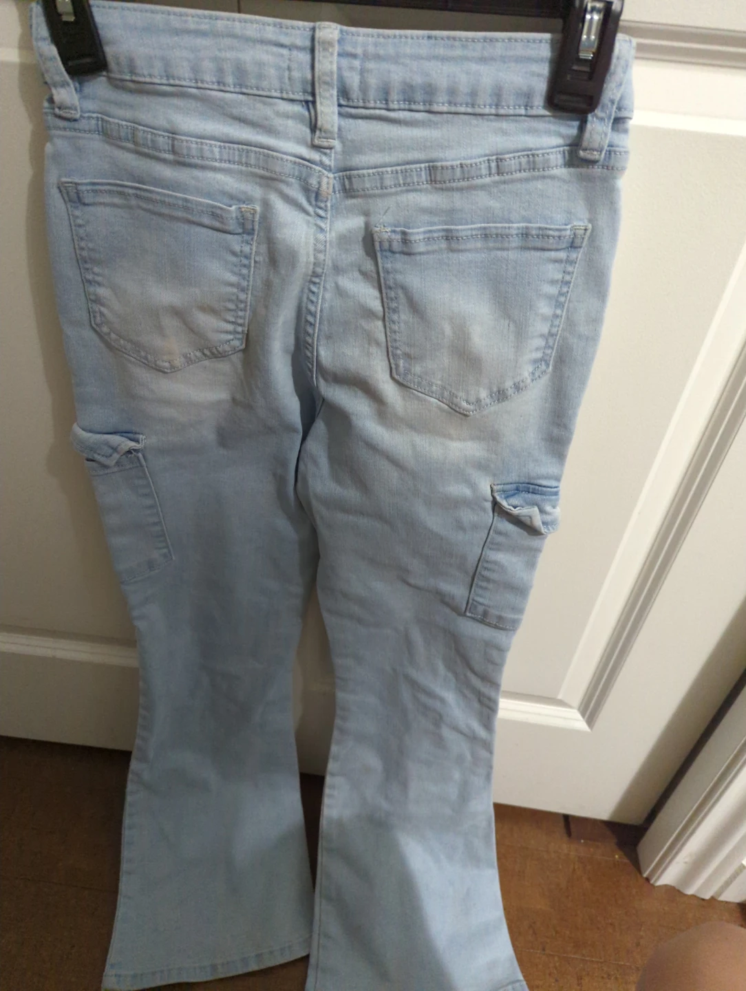 YMI Jeans Girls Light Wash Cargo Flare Jeans - photo 4