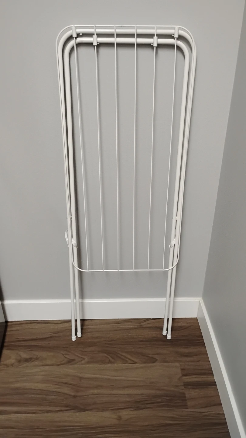 White Folding Clothes Drying Rack - photo 4