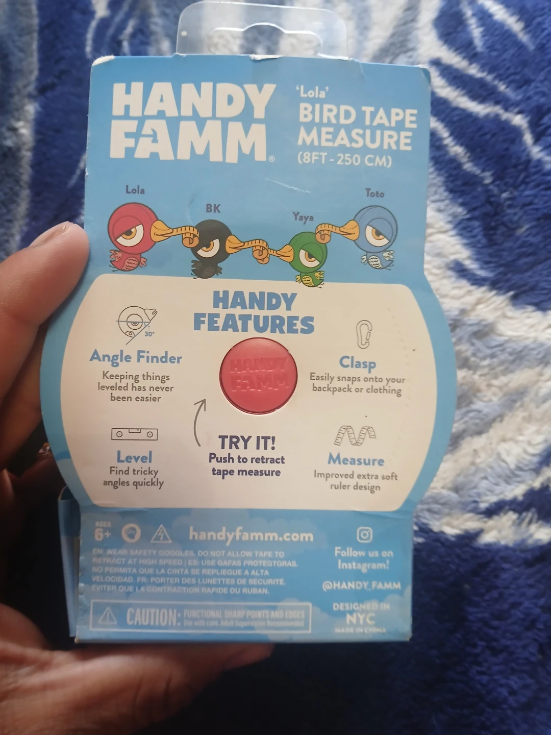 Handy Fam 'Lola' Bird Tape Measure 8ft/250cm - photo 3