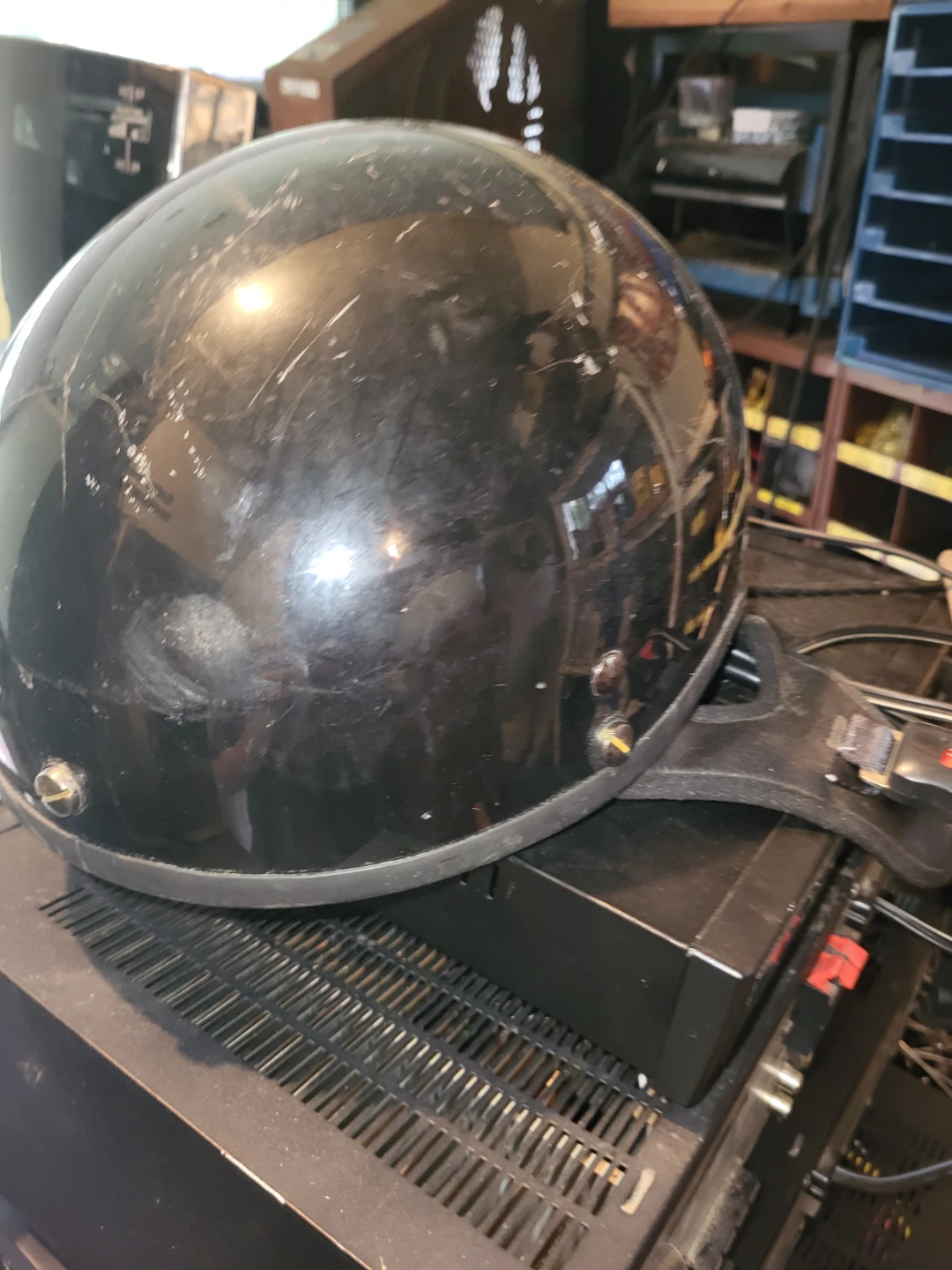 Black DOT Motorcycle Helmet - photo 3