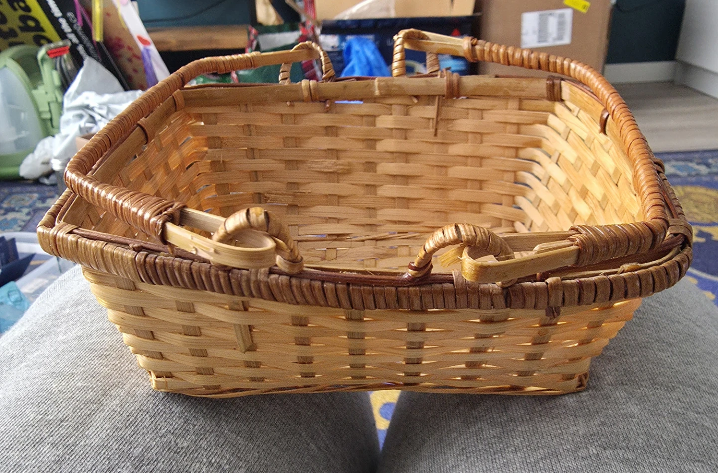 Small Wicker Basket with Handles