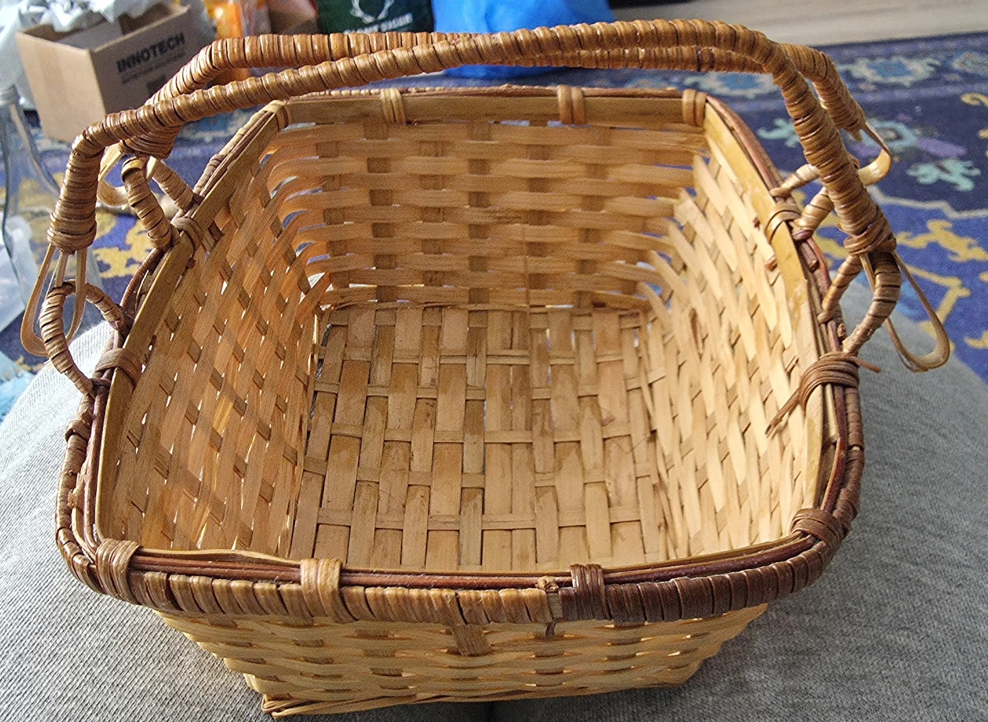 Small Wicker Basket with Handles - photo 2