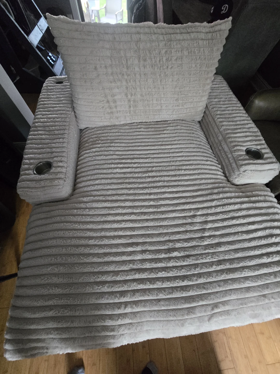 HOMCOM 60" Chaise Lounge Chair - Beige - photo 2