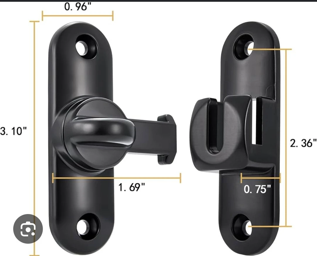 SECCOTNIE Black Wall Mount Brackets With Screws & Adhesive - photo 4