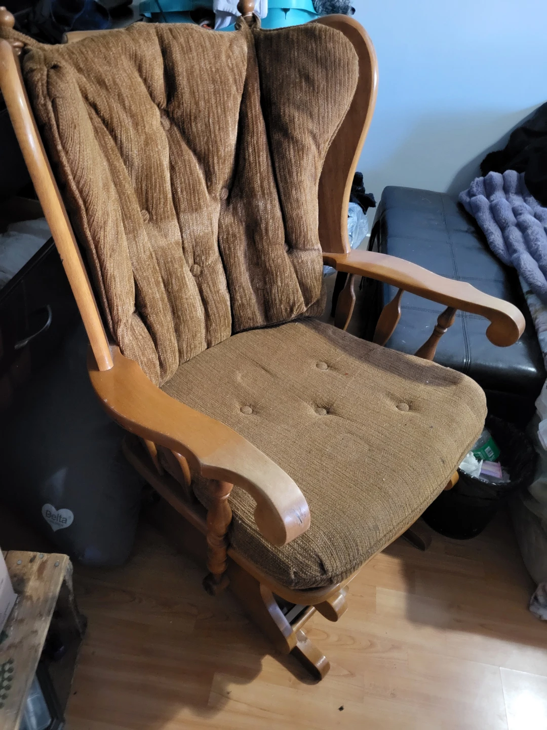 Brown Glider Rocking Chair - photo 2