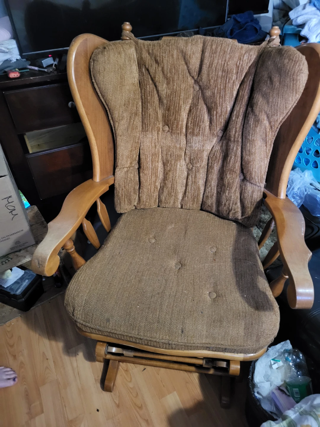 Brown Glider Rocking Chair - photo 3