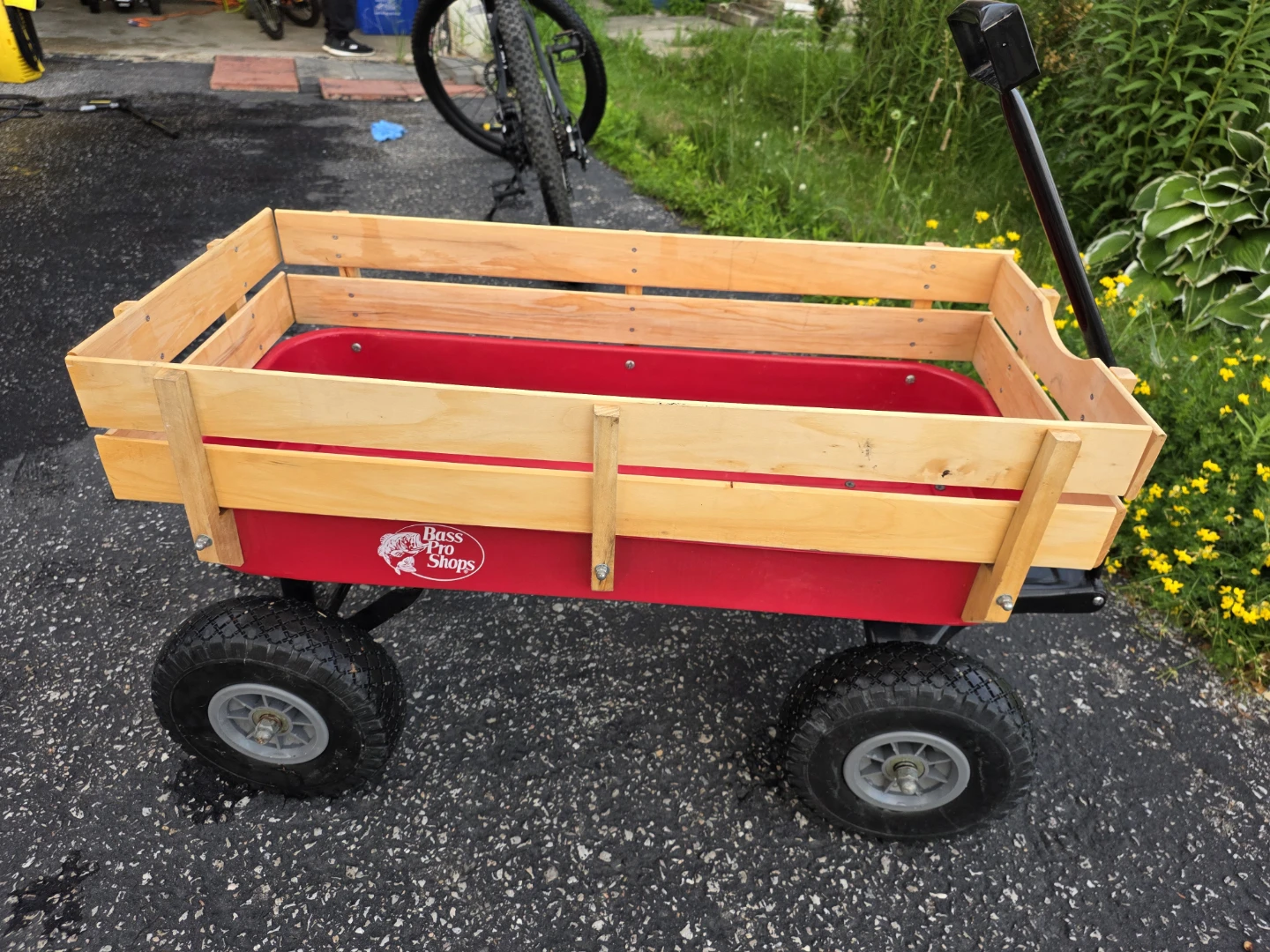 Bass Pro Shops Red Wagon with Wood Bed