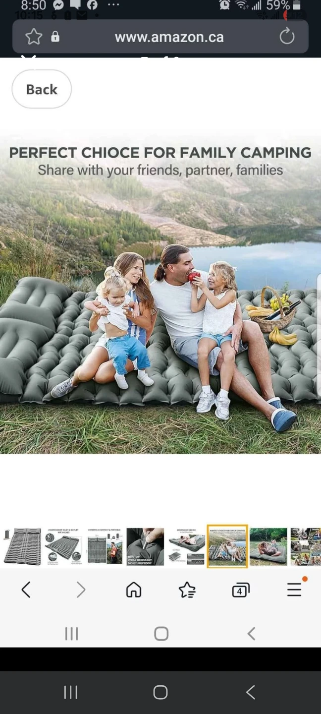 Double Camping Sleeping Pad 4" Ultra-Thick brand new - photo 5