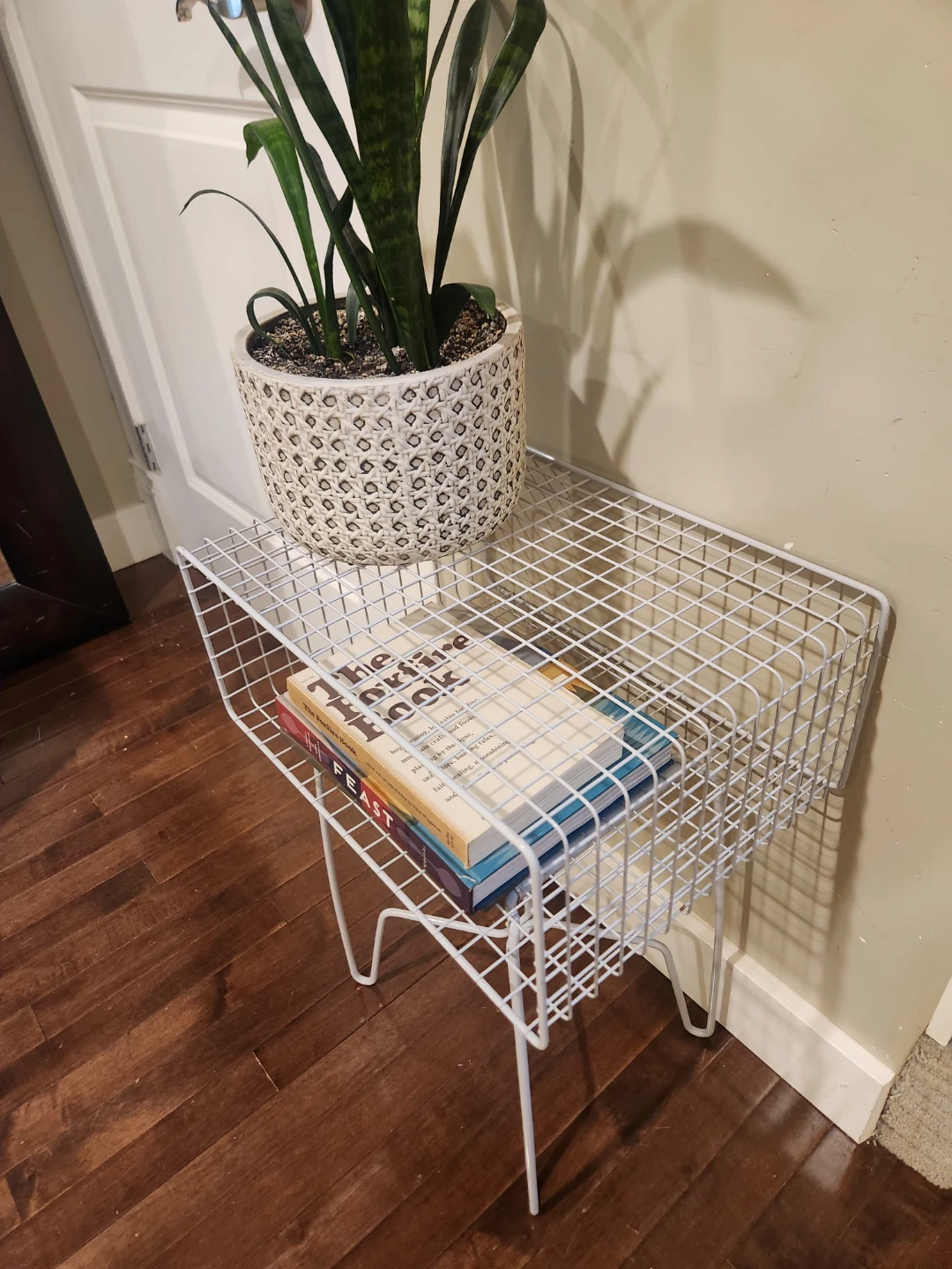 Metal grid night stand or side table - photo 2