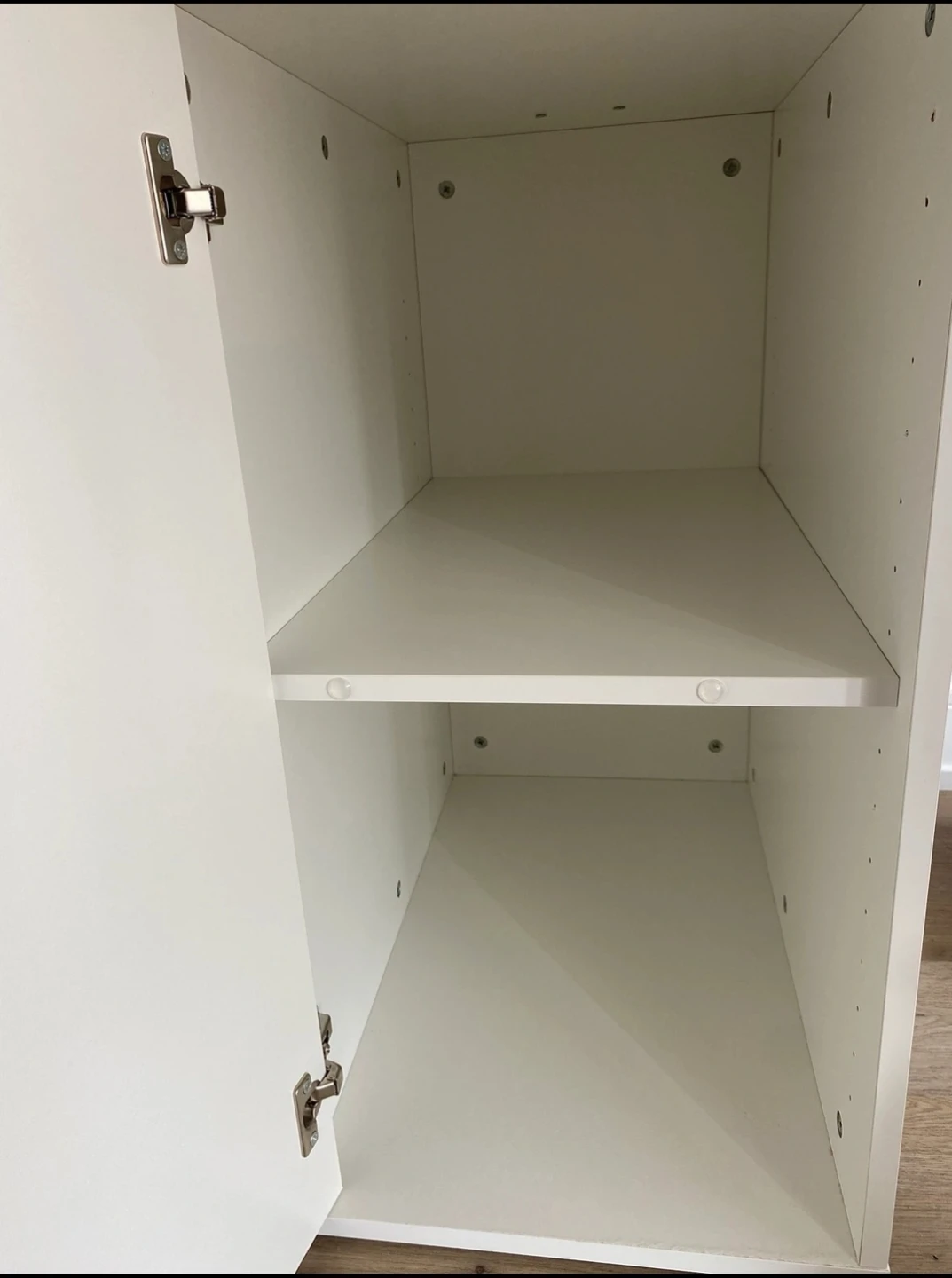 White Cabinet with Shelf & Computer Stand - photo 2