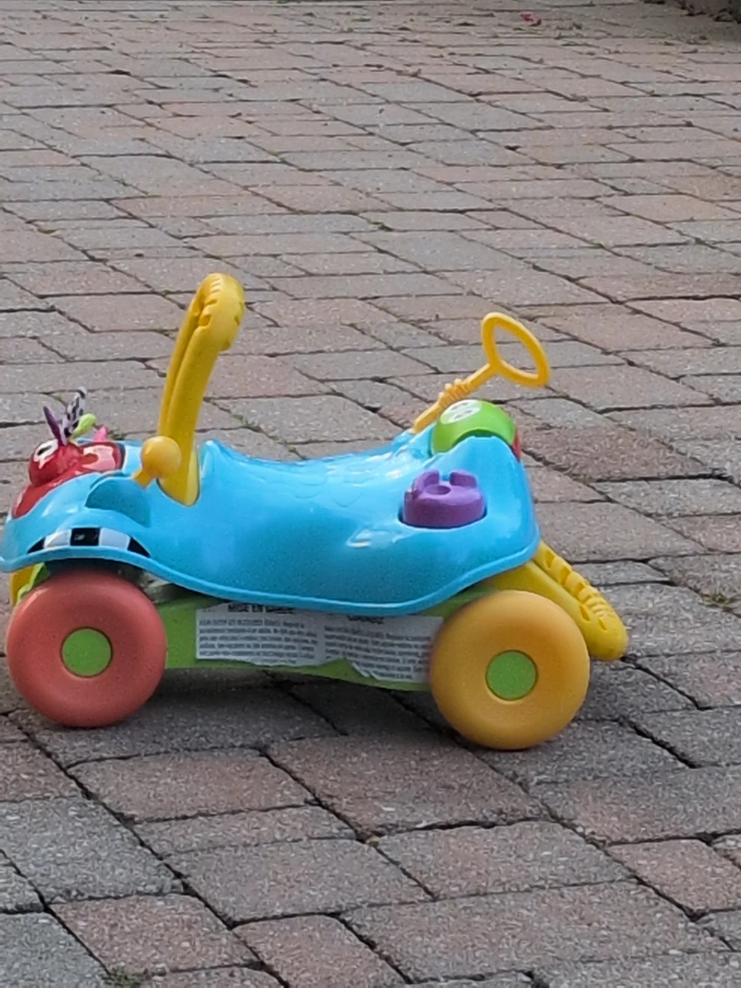 Blue and Yellow Ride-On Toy