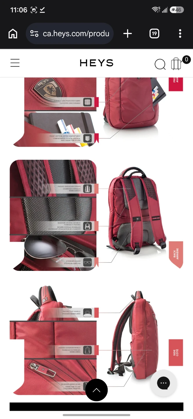 Heys "Model TechPack05" Red Backpack - photo 3
