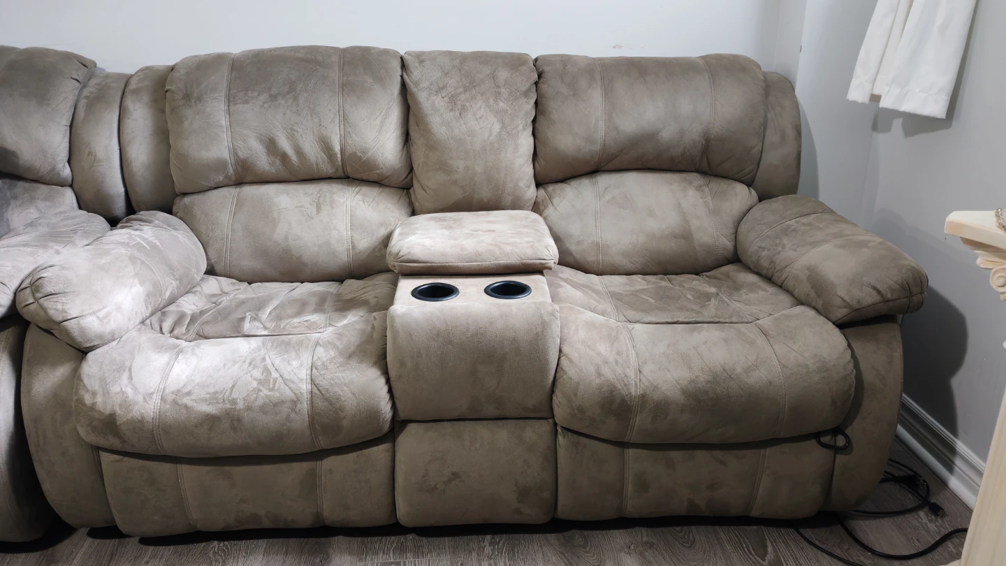 Reclining Sectional Sofa with Cup Holders - photo 3