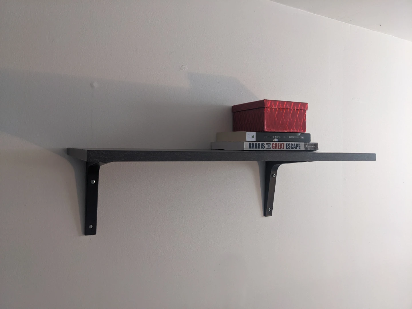 Dark Wall Shelf with Brackets - photo 3