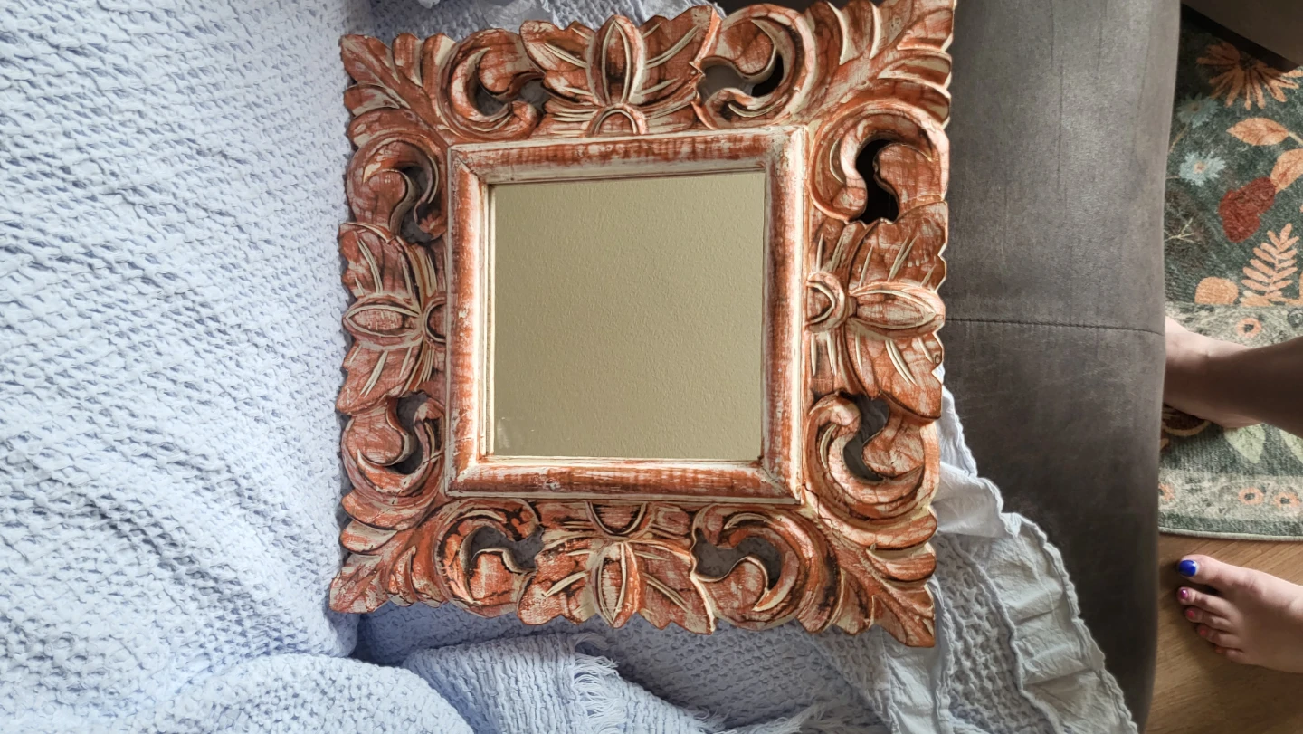 Decorative Mirror - coral/pink