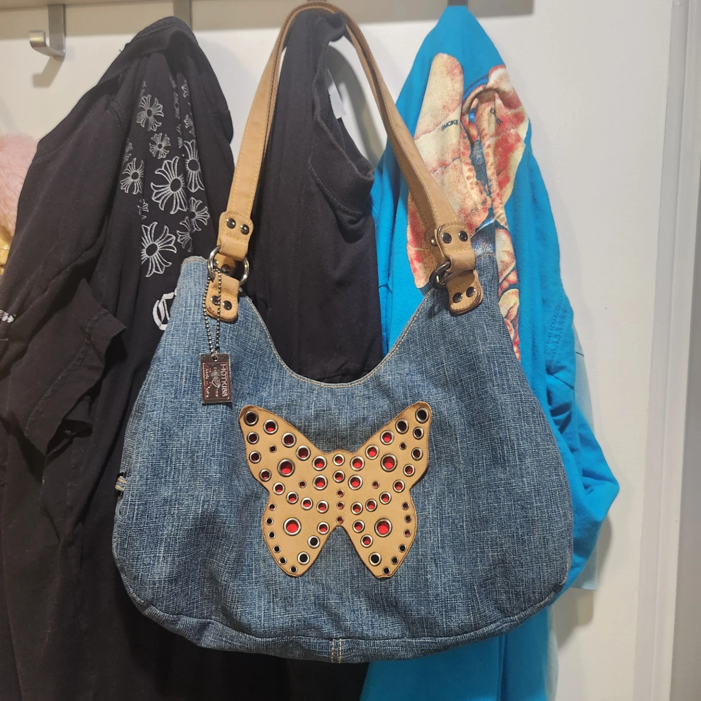 Y2K🦋 Hot Kiss Denim Shoulder Bag