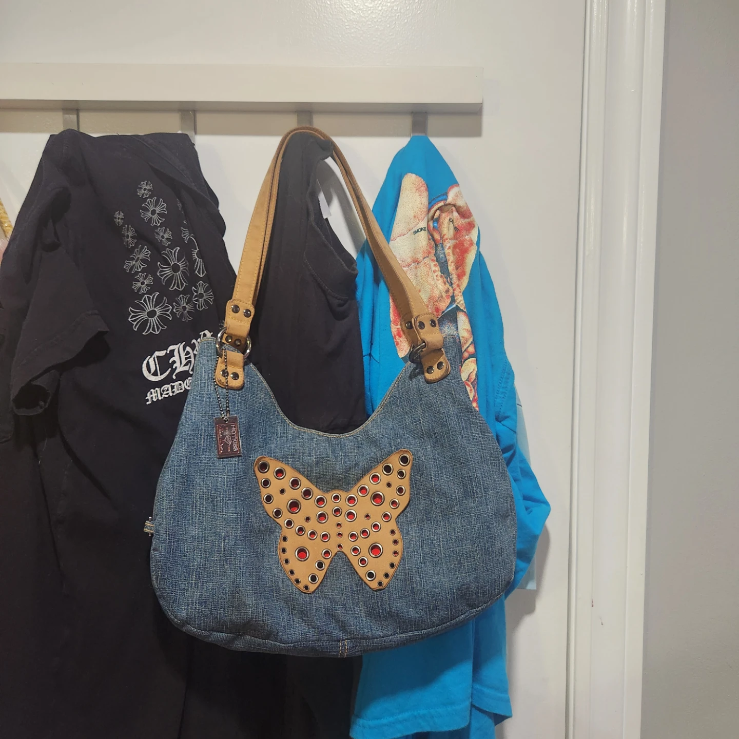 Y2K🦋 Hot Kiss Denim Shoulder Bag - photo 2