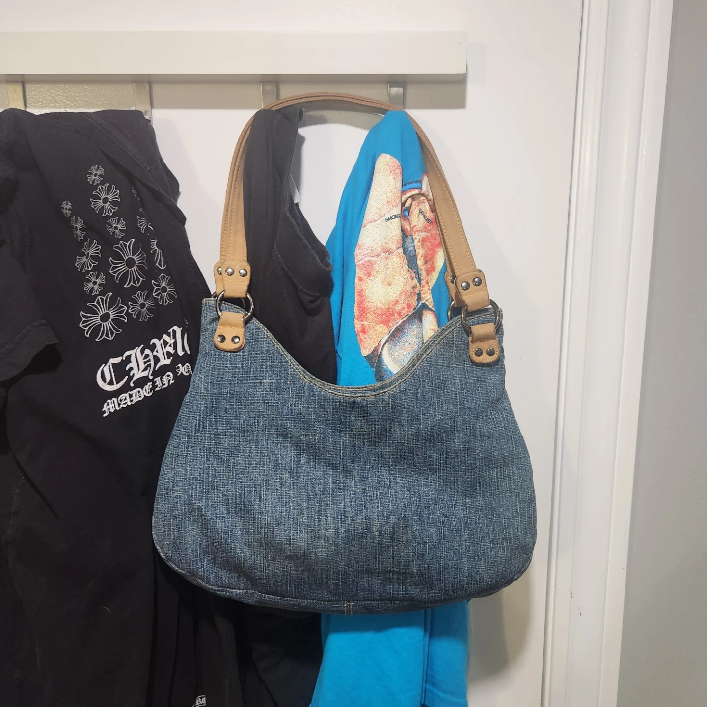 Y2K🦋 Hot Kiss Denim Shoulder Bag - photo 3