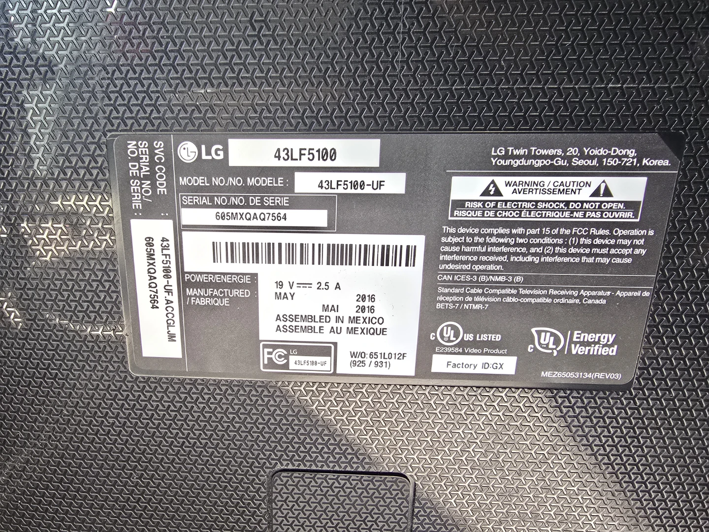 LG 43LF5100: 43" Class (42.5" Diagonal) 1080p LED TV - photo 3
