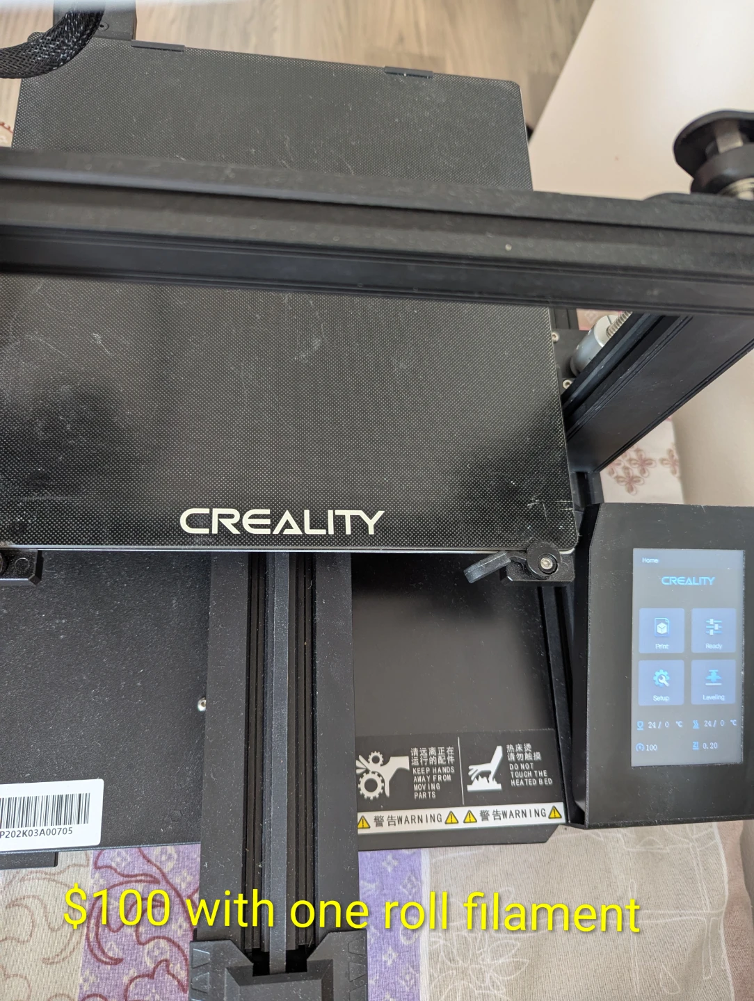 Creality 3D Printer with One Roll of Filament