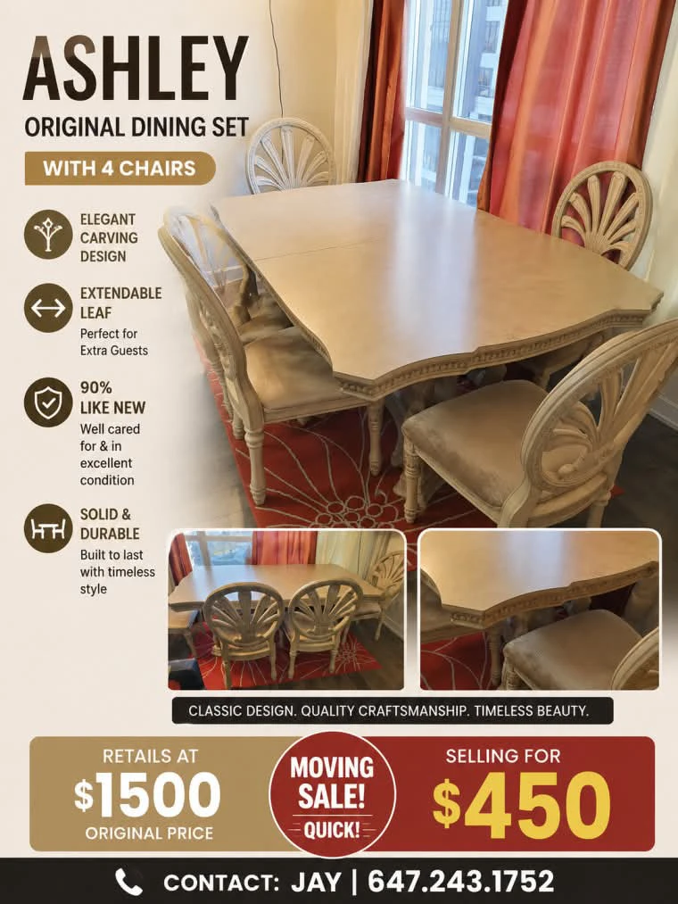Ashley Original Dining Table with 4 Chairs - photo 5