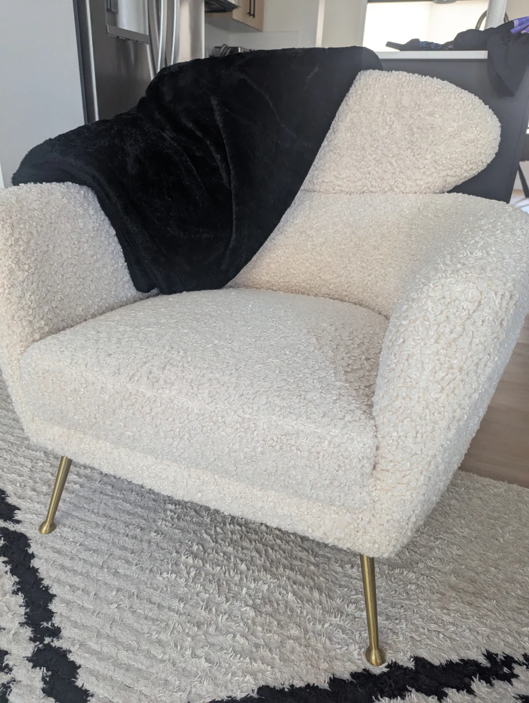 Cream faux shearling Armchair ( Retail price is 450+)
