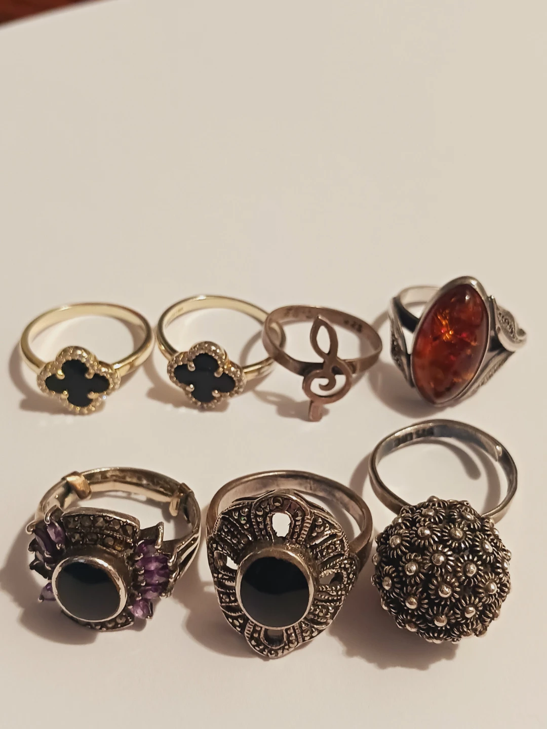 Lot of 7 × Gorgeous Sterling Silver 925 Rings. 6,7,9 - photo 3