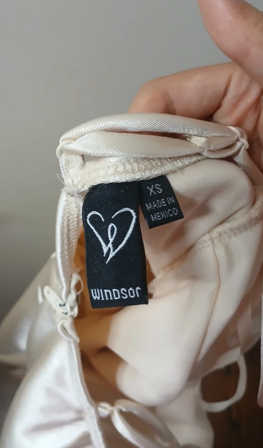 Windsor Champagne Satin Ruched Midi Dress - photo 3