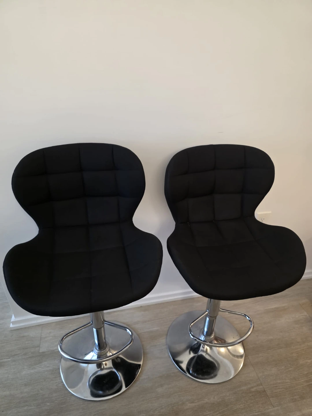Black Bar Stools - Set of 2