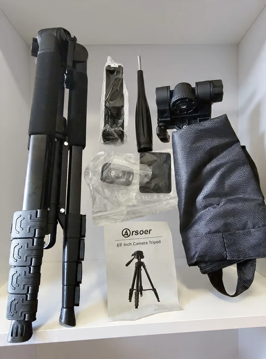 New Arsoer 69 Inch Camera Tripod