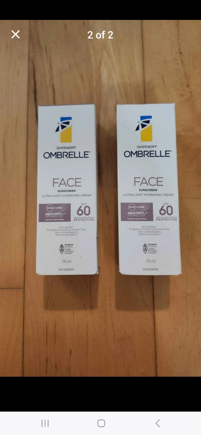 Garnier Face Sunscreen SPF60 Ultra-light Hydrating Creams - photo 2