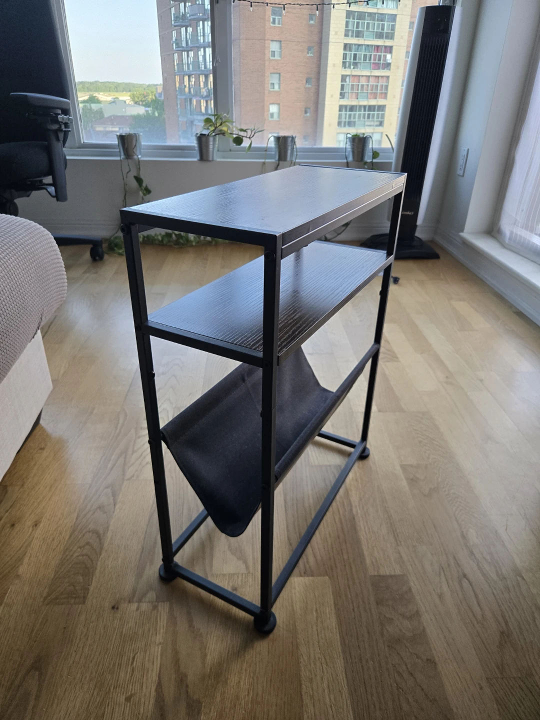 3-Tier Side Table with Magazine Holder