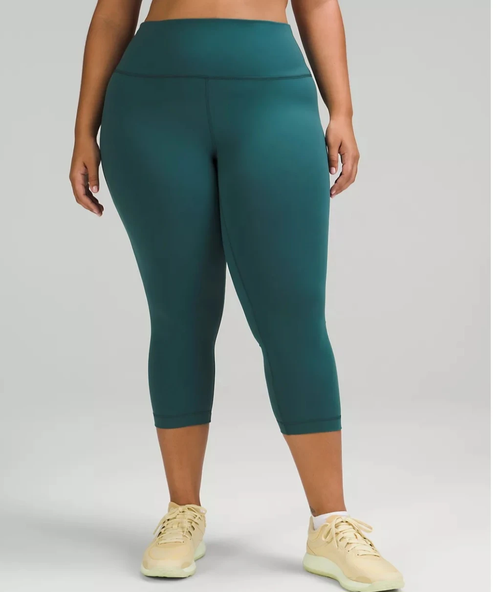 Lululemon Wunder Train High-Rise Crop 21 - Green Jasper (Size 6)