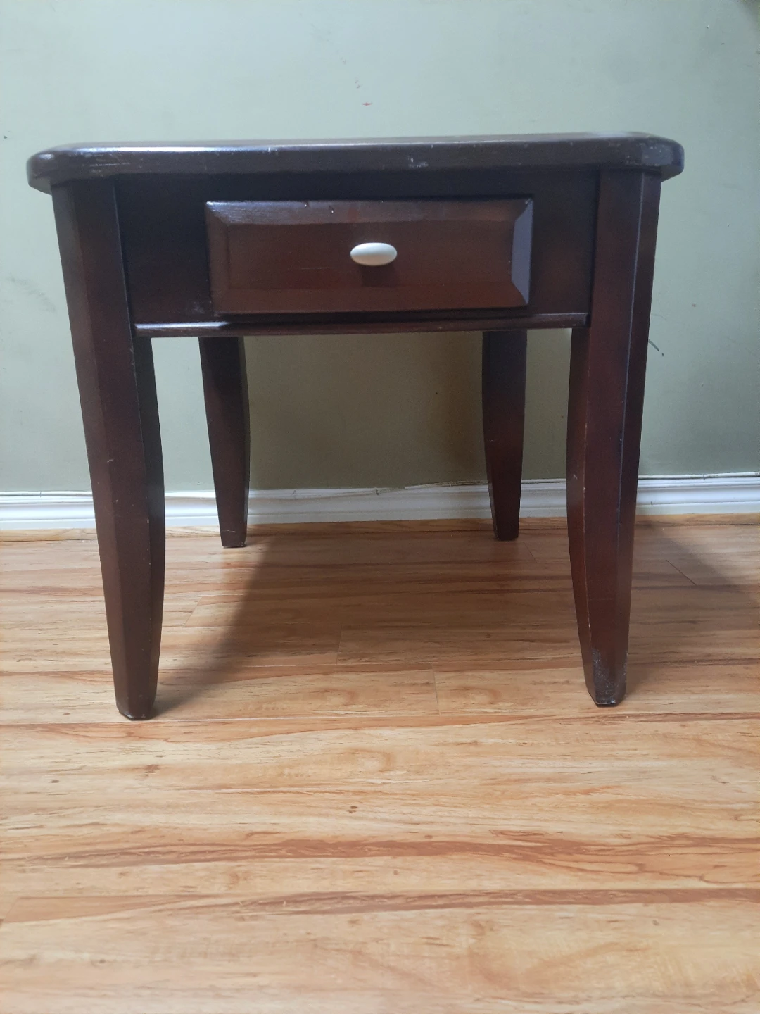 Wooden End Table with Drawer