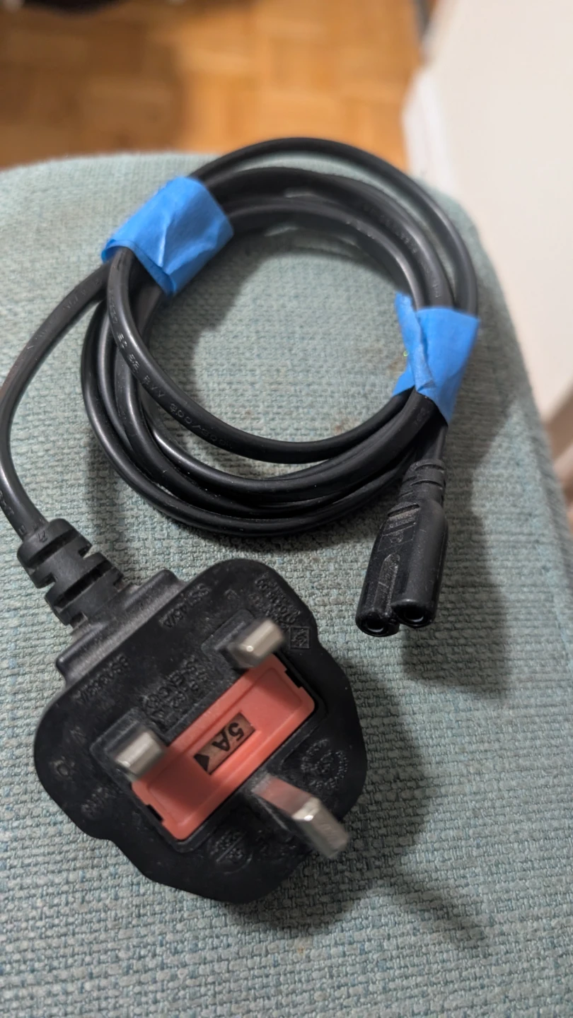 Black AC Power Cord Cable