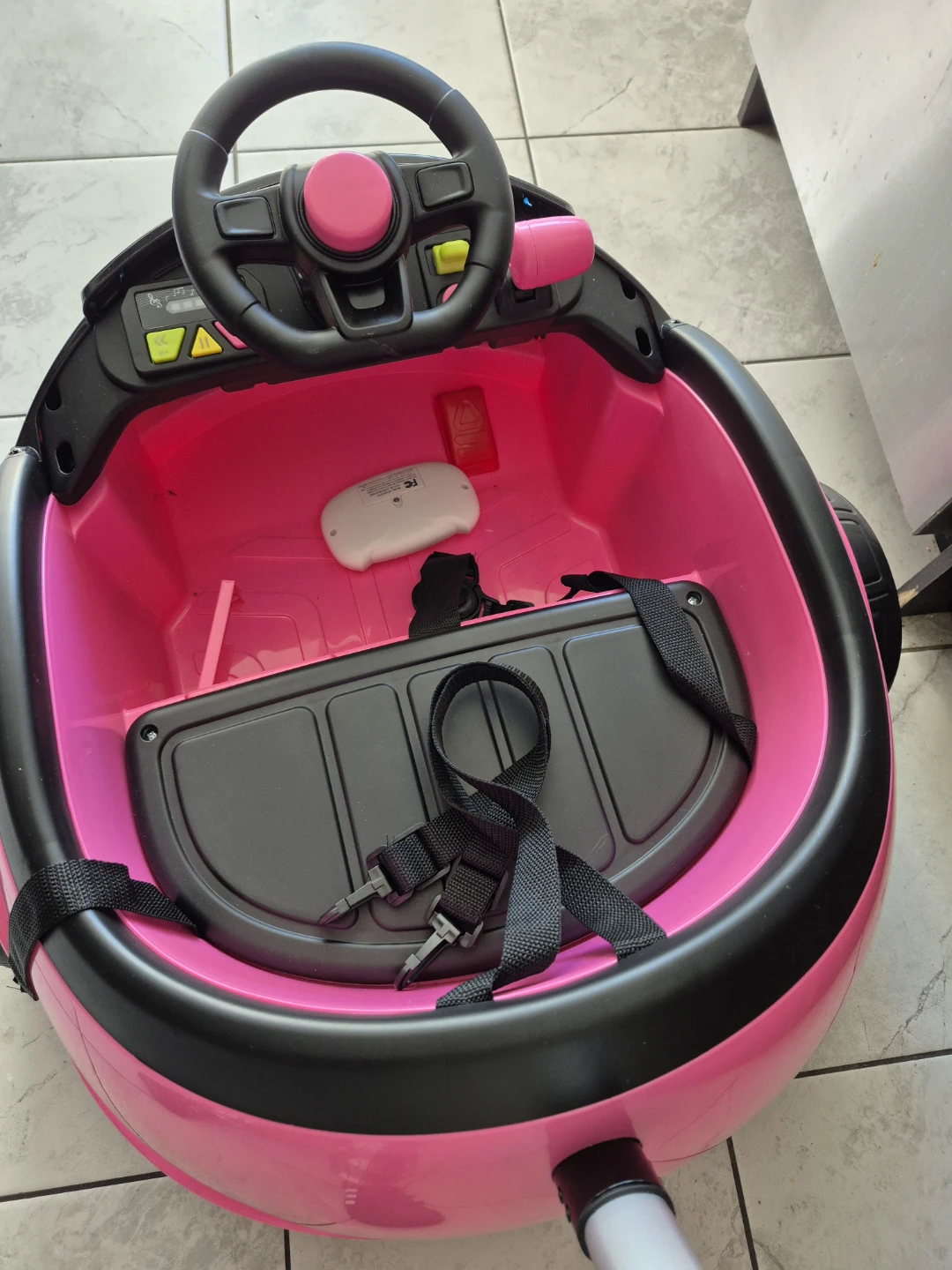 Pink Ride-On Car with Push Handle and Lights - photo 3