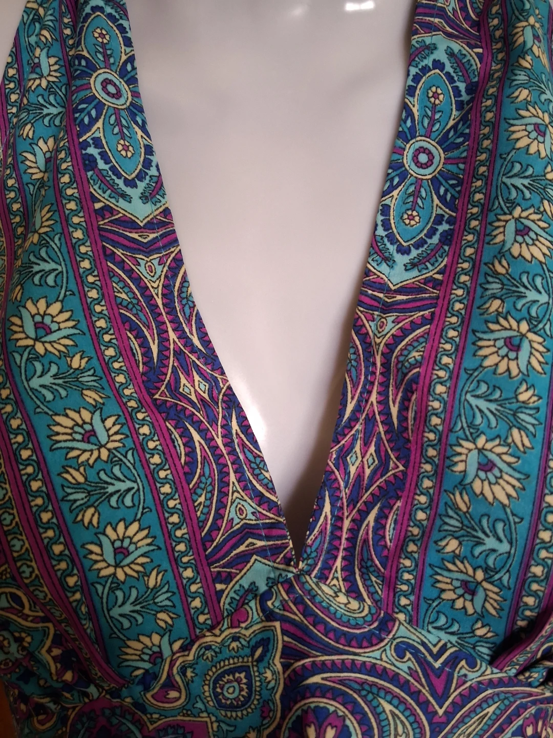 Halterneck Boho Print Crop Top - photo 2