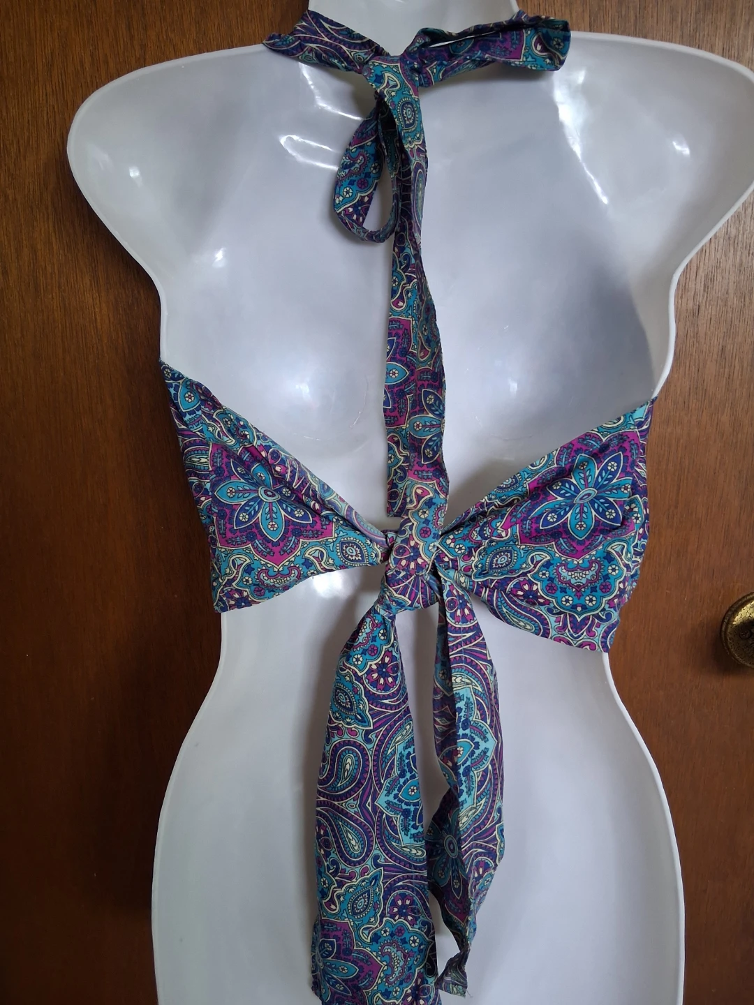 Halterneck Boho Print Crop Top - photo 5