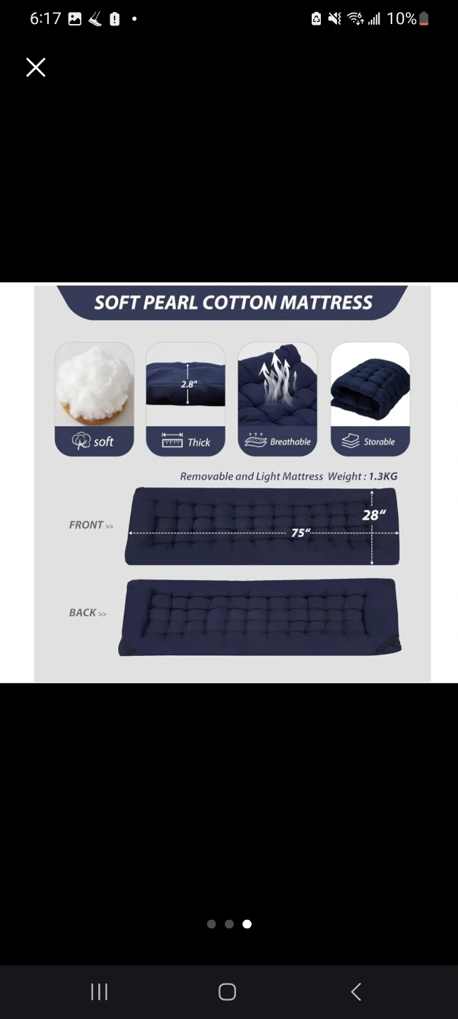 Livearty Folding Camping Cot with Mattress - photo 3