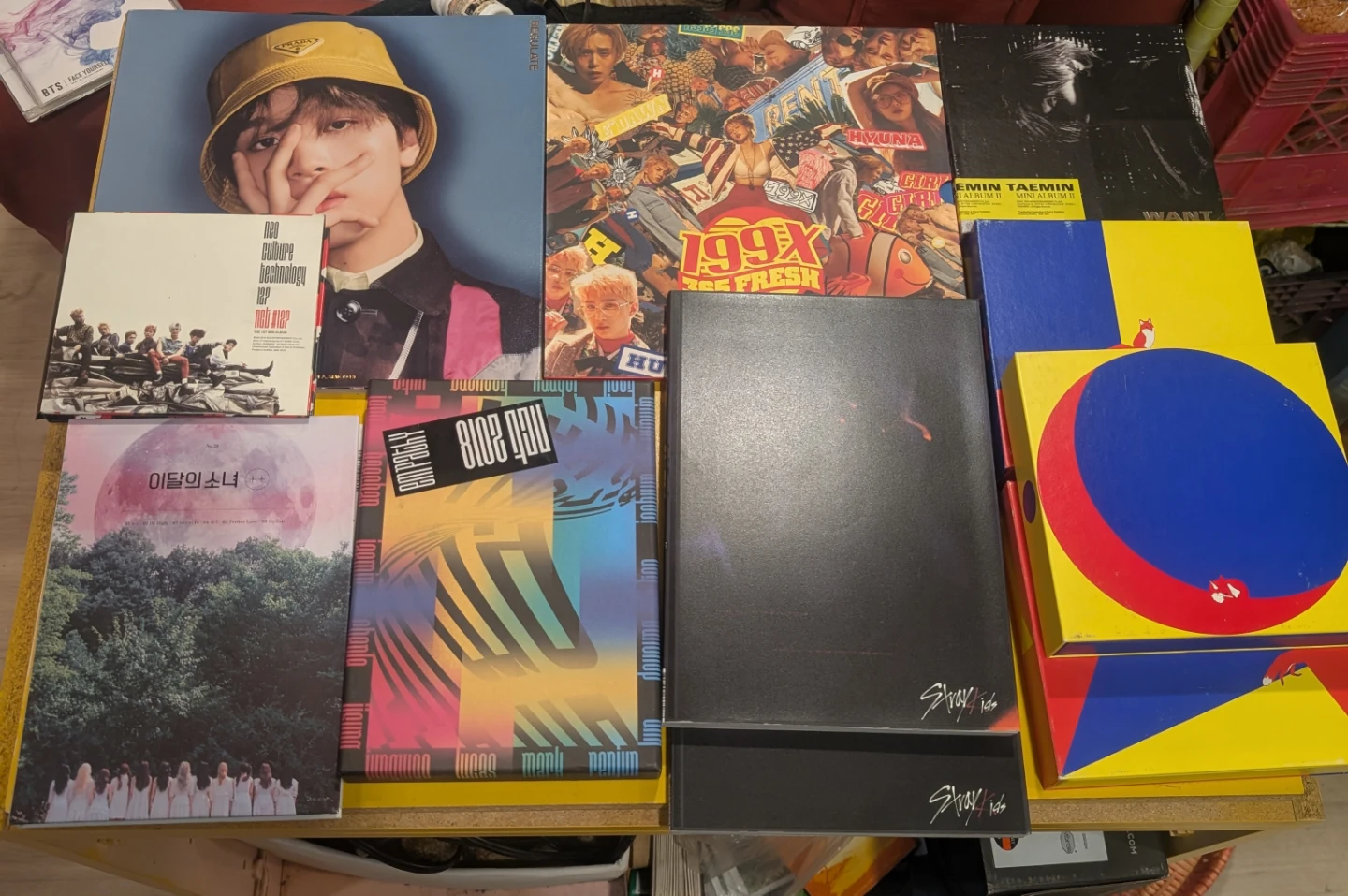 Kpop albums. Bts albums, stray kids, loona, shinee, more