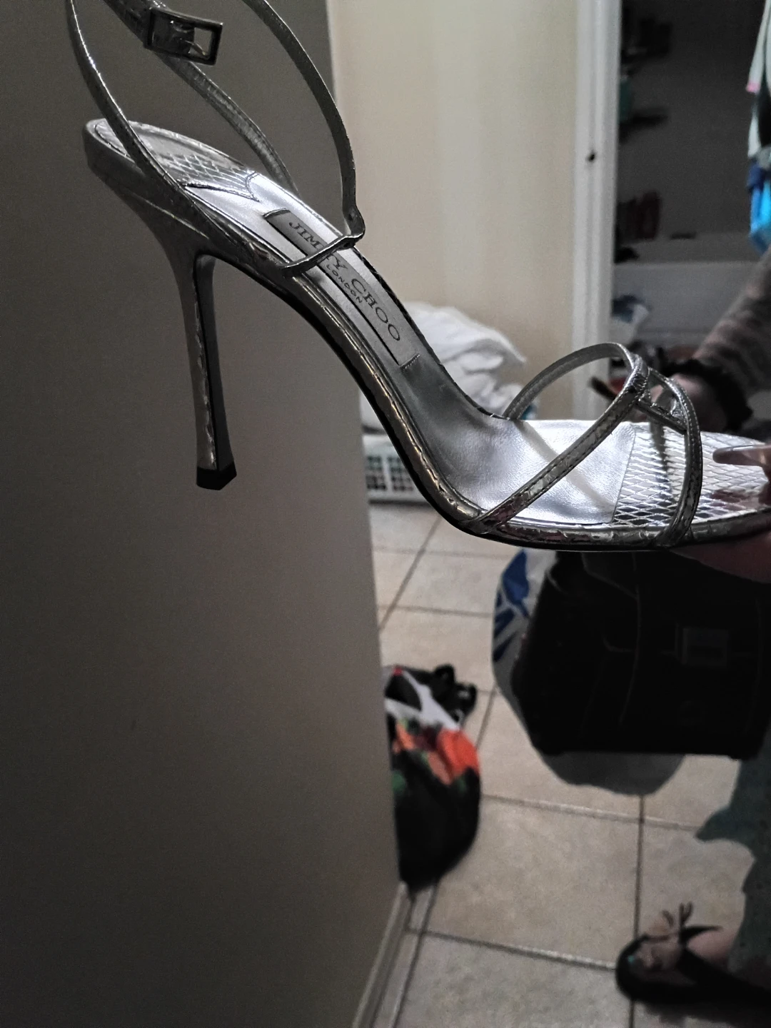 Jimmy Choo Silver Heeled Sandals - photo 4
