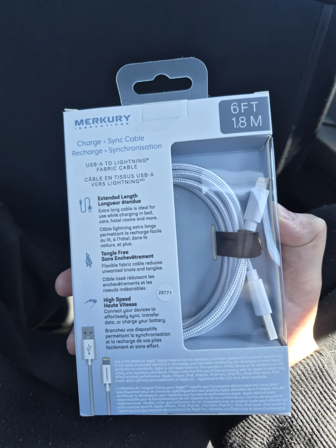 Merkury Innovations USB-A to Lightning Fabric Cable - 6ft