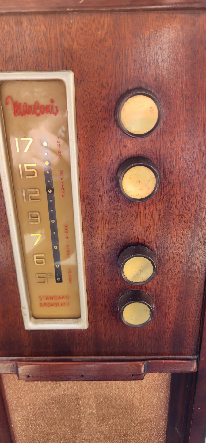 Marconi Vintage Radio Turntable Console - photo 2