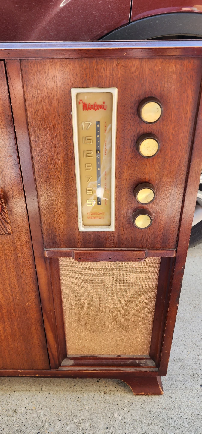 Marconi Vintage Radio Turntable Console - photo 3