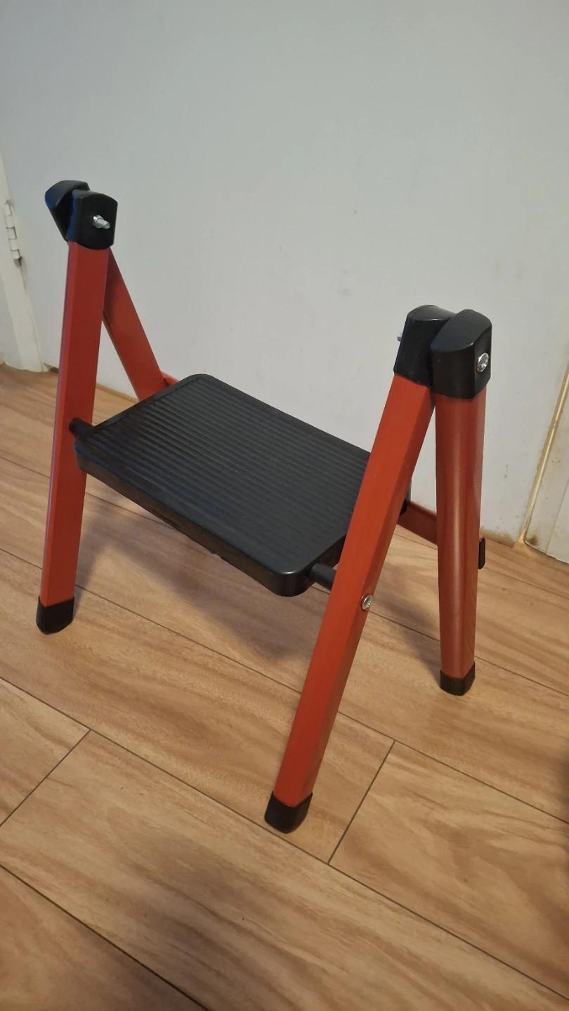 Red Folding Step Stool