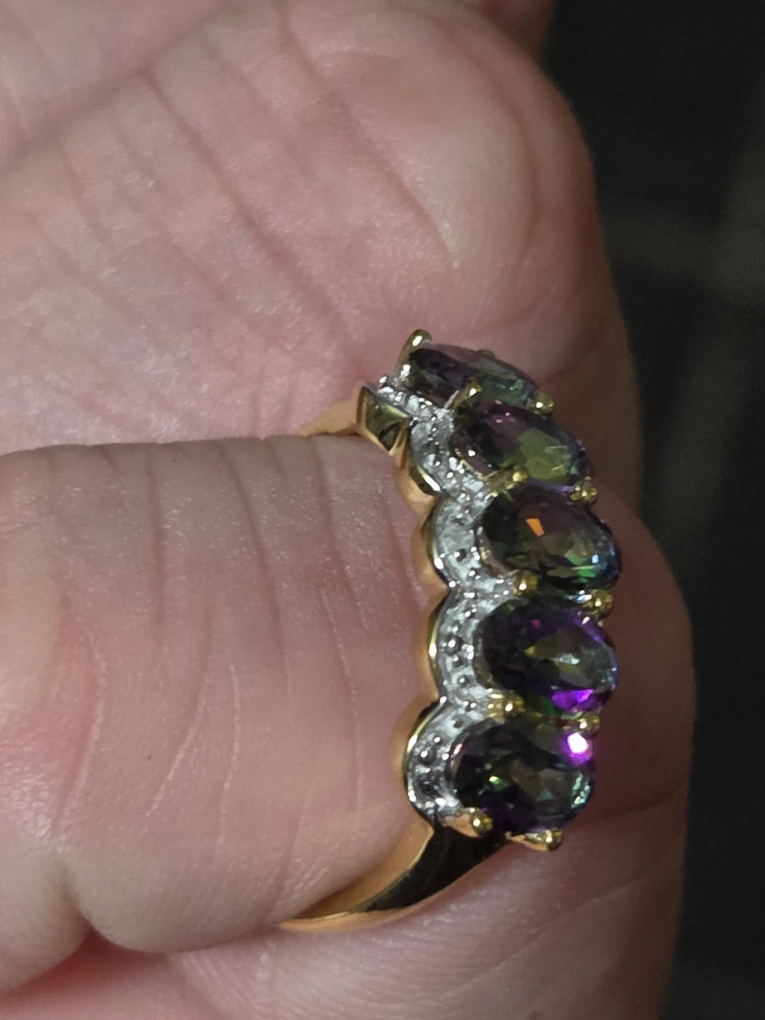 Diamonds and Mystic Topaz Ring - photo 3