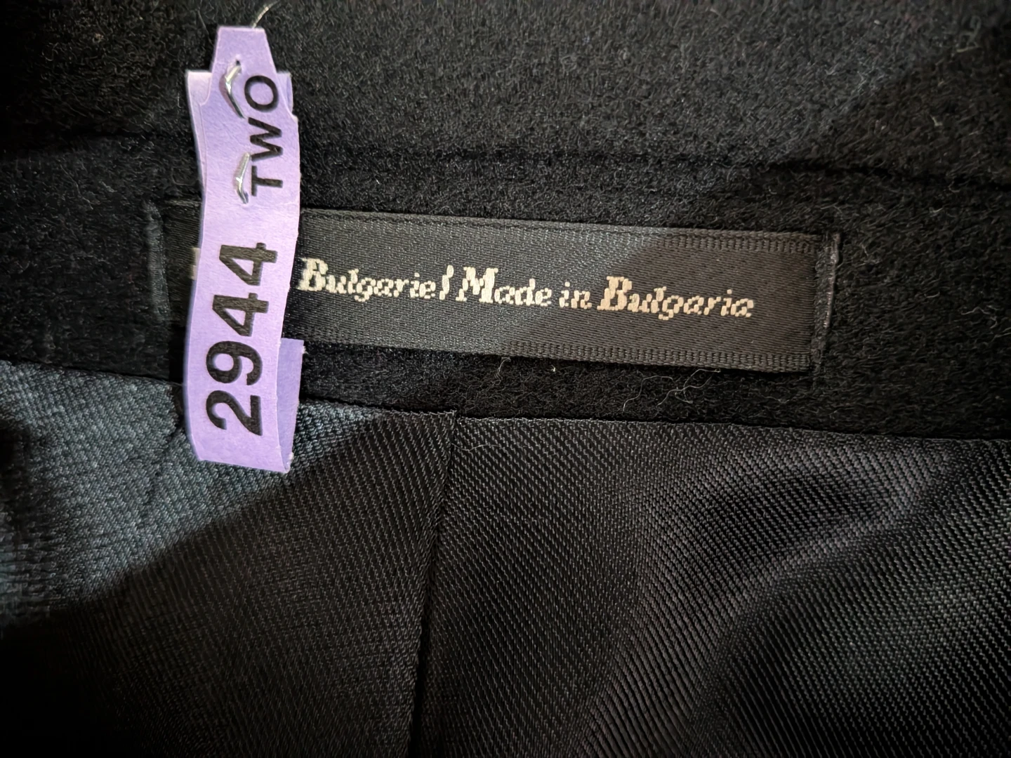 Black Double-Breasted long coat for men - photo 4