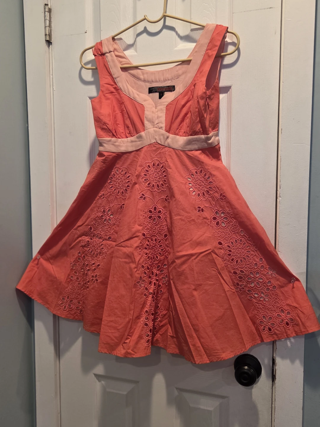 Mink Pink Coral Embroidered Fit and Flare Dress