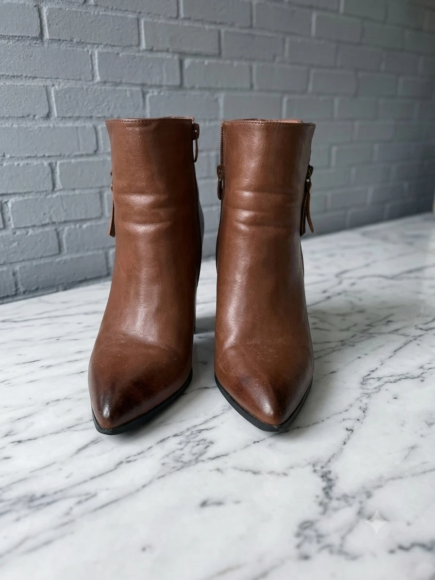 Brown Leather Ankle Boots - photo 2