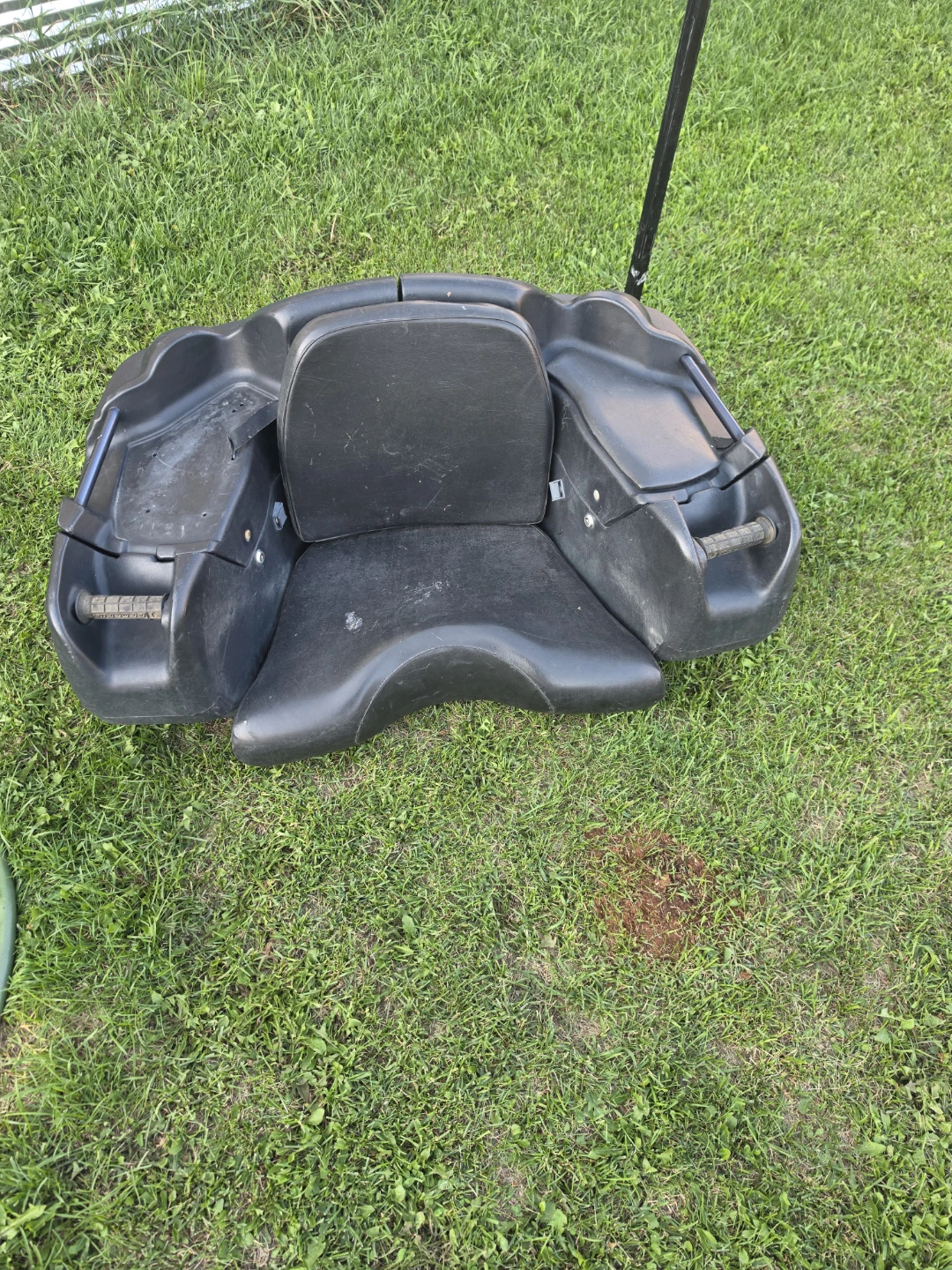 Black quad  Passenger Backrest with Storage